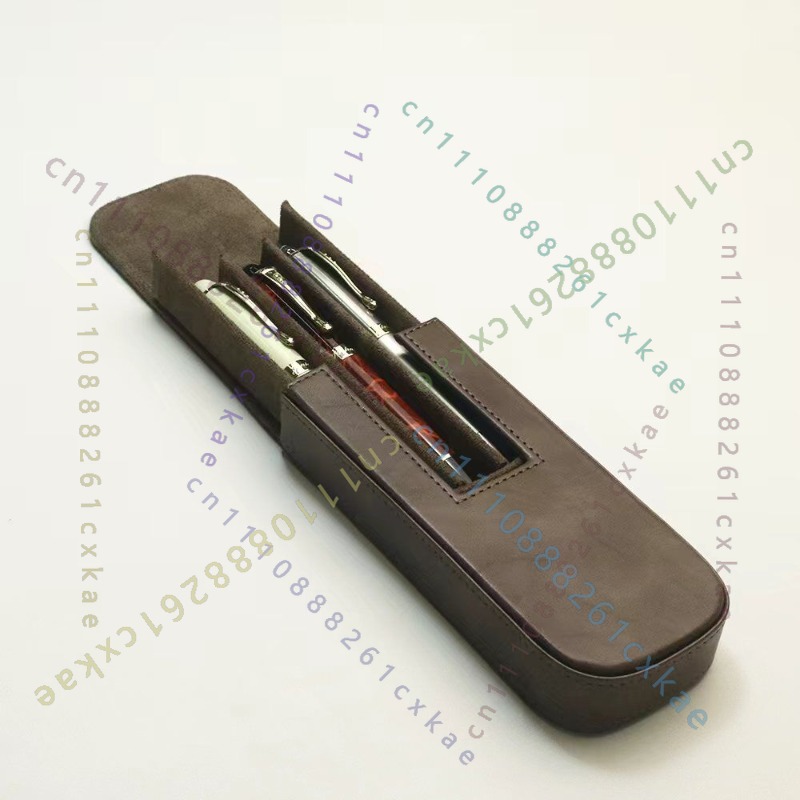 Leather Fountain Pen Case 3 Slots Pouch - 3‑Slots Pen Storage Case, PU Leather