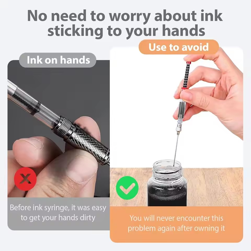 1-10pcs Fountain Pen Filler In - огляд і ціна Fountain Pen Converter Ink Suction