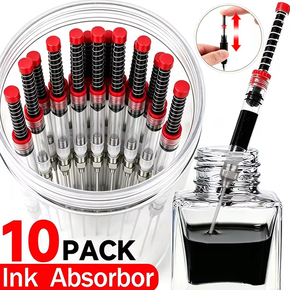 1-10pcs Fountain Pen Filler In - огляд і ціна Fountain Pen Converter Ink Suction