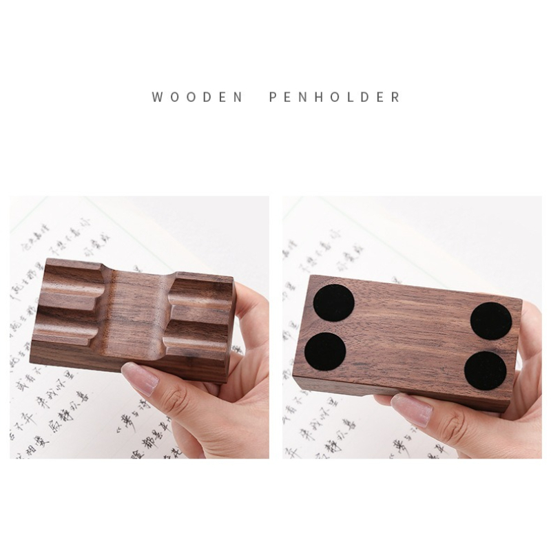 Walnut Wood Pen Holder Stand f - огляд і ціна Wooden Fountain Pen Desk Stand Holder