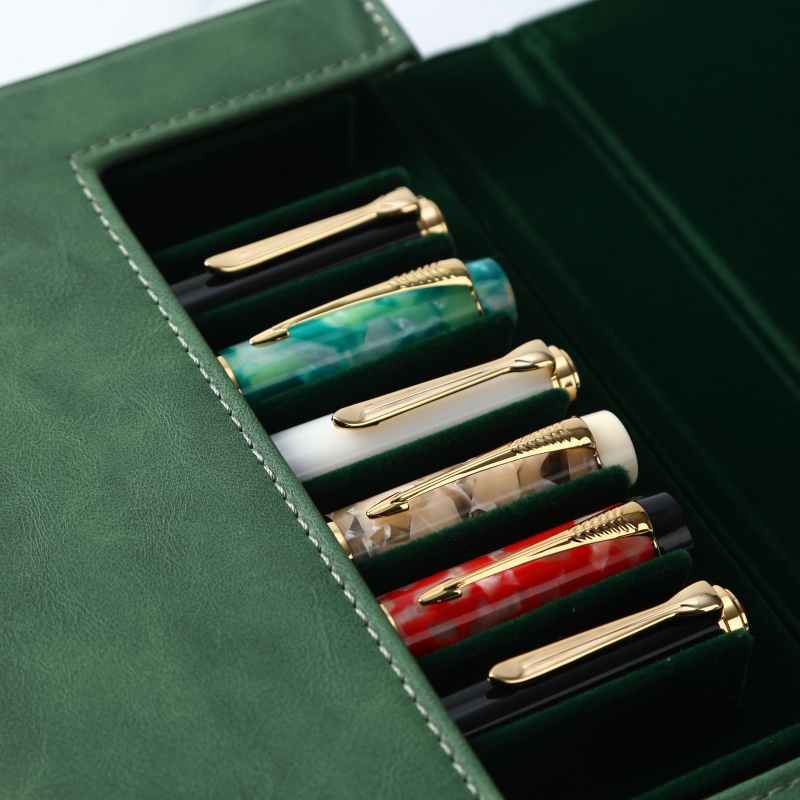 Luxury PU Leather Fountain Pen - огляд і ціна Leather Fountain Pen Case 3 Slots Pouch