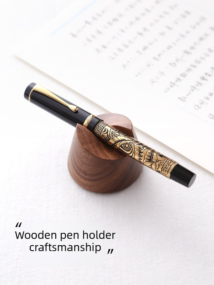 Walnut Wood Pen Holder Stand f - огляд і ціна Wooden Fountain Pen Desk Stand Holder