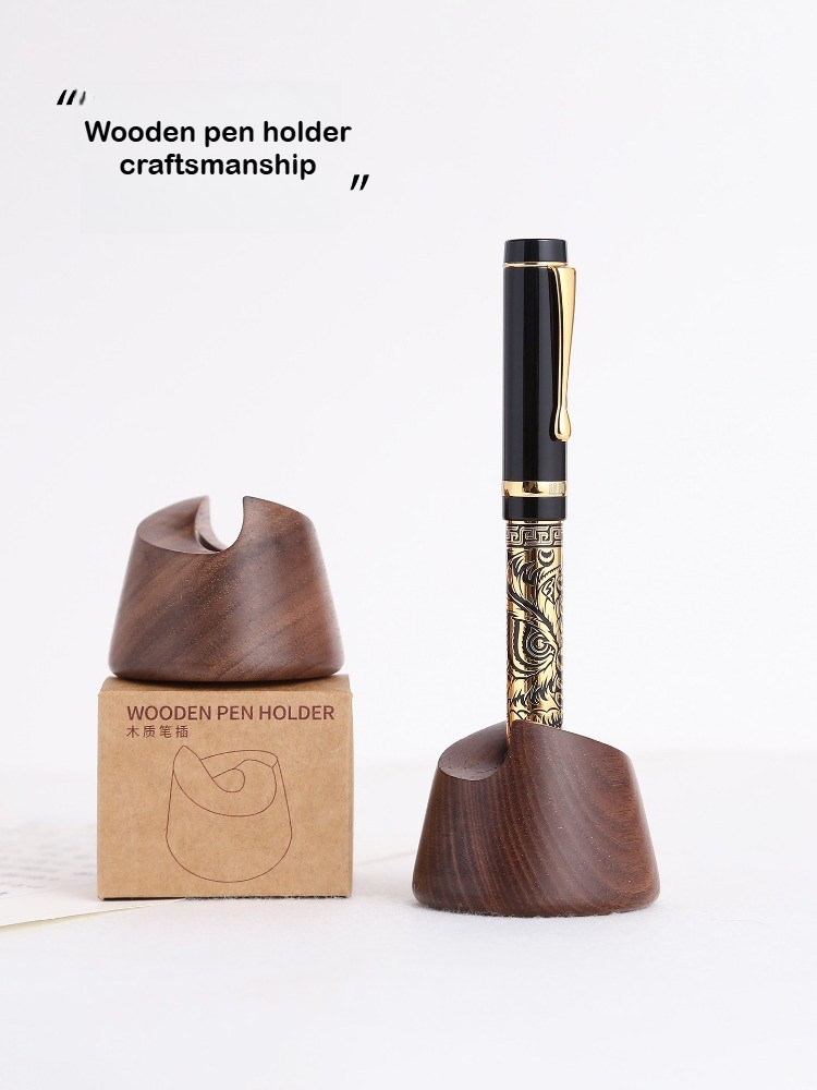 Walnut Wood Fountain Pen Holde - огляд і ціна Wooden Fountain Pen Desk Stand Holder
