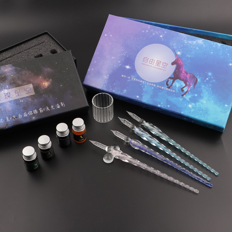 Handmade Glass Dip Pen and Ink - огляд і ціна Glass Dip Pen Calligraphy Ink Set