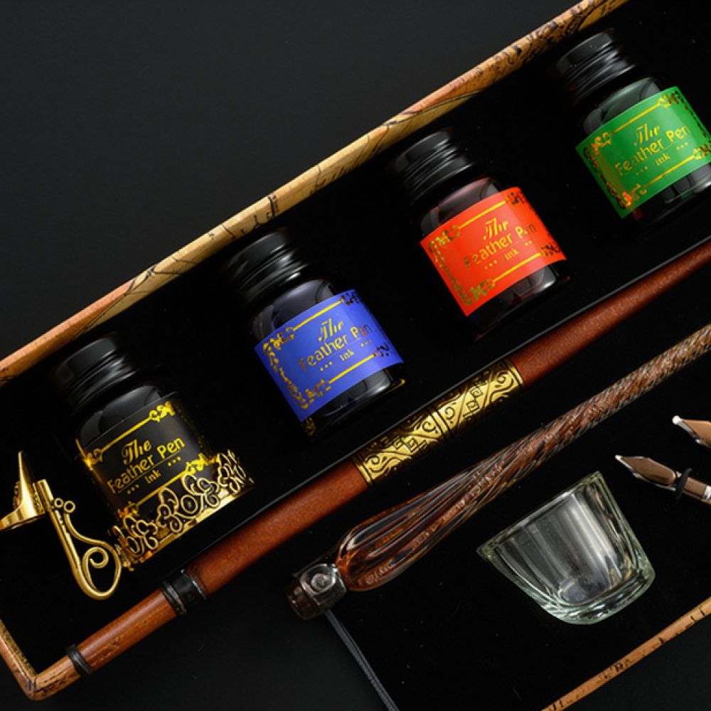 Delicate Glass Dip Pen Set Sta - огляд і ціна Glass Dip Pen Calligraphy Ink Set