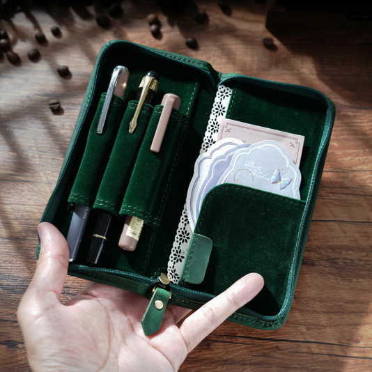 Crazy Horse Genuine Leather Pe - огляд і ціна Leather Fountain Pen Case 3 Slots Pouch