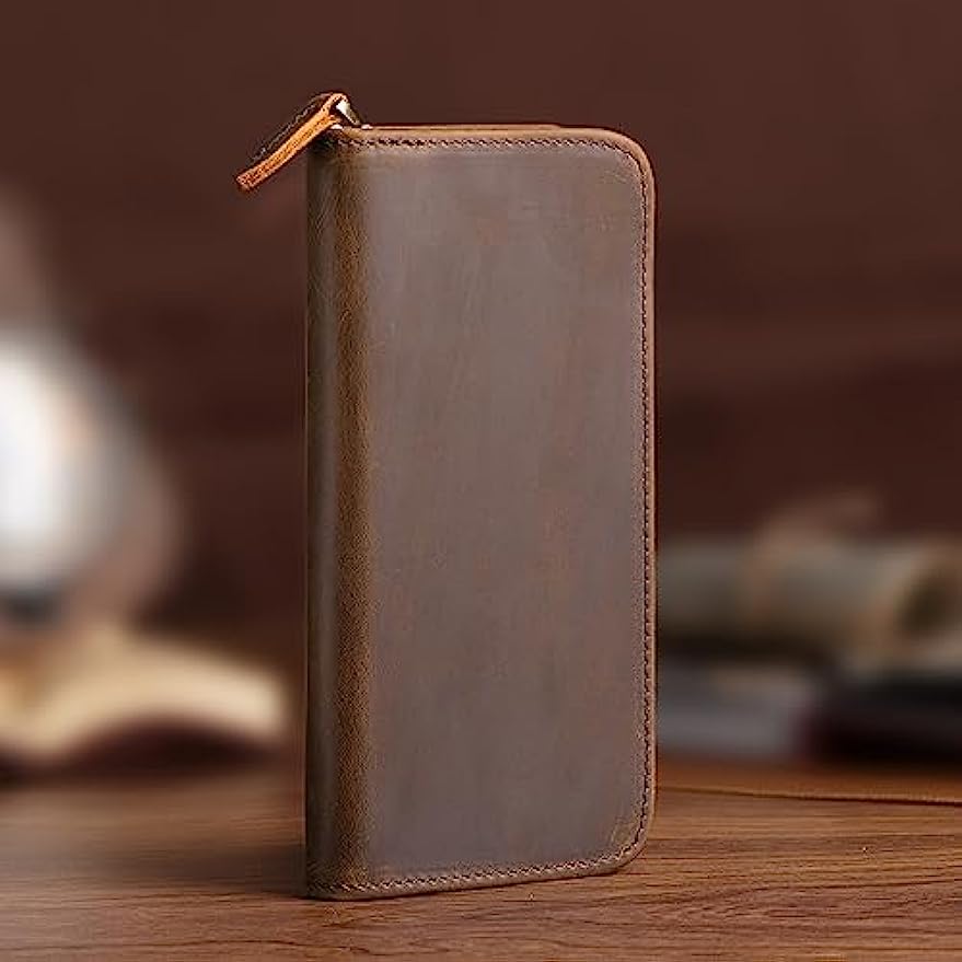 Asvine Vintage Leather Fountai - огляд і ціна Leather Fountain Pen Case 3 Slots Pouch