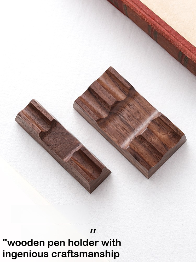 Walnut Wood Pen Holder Stand f - огляд і ціна Wooden Fountain Pen Desk Stand Holder