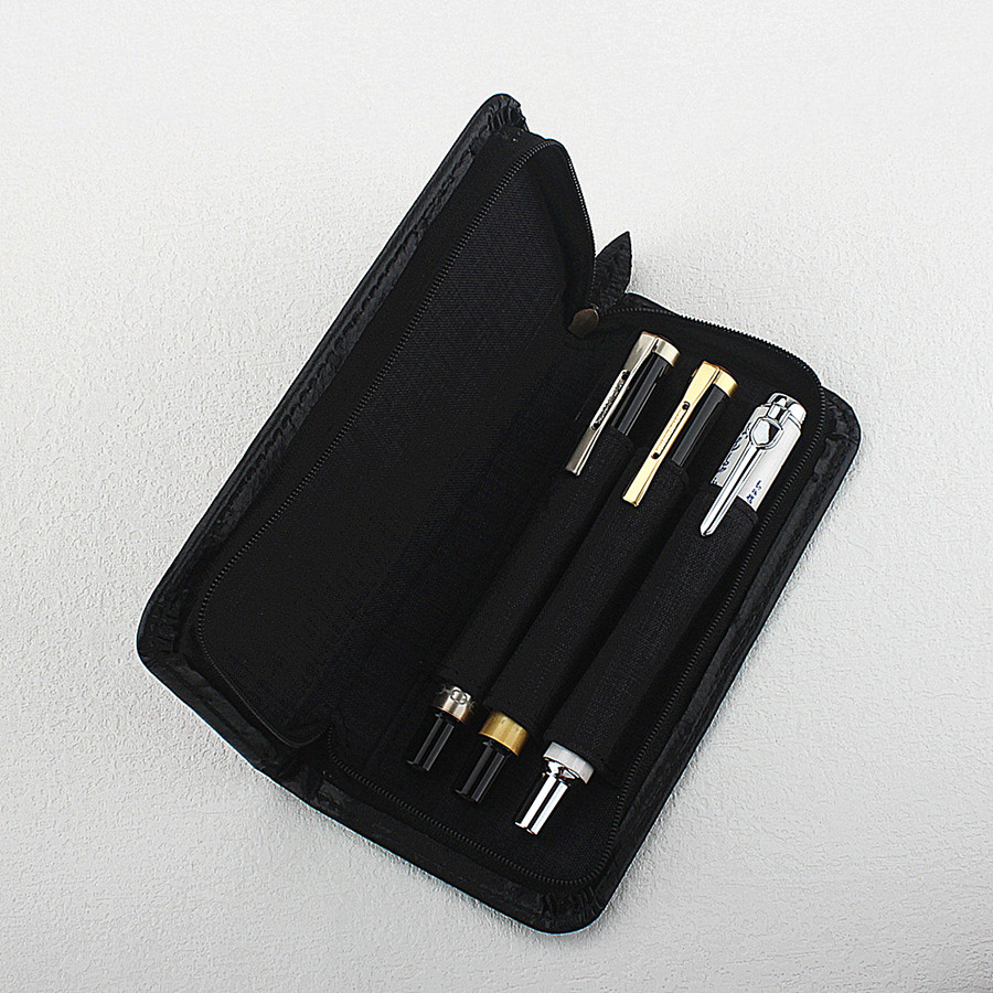 PU Leather Fountain Pen Case Z - огляд і ціна Leather Fountain Pen Case 3 Slots Pouch